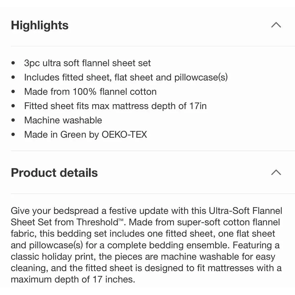 RARE Queen Ultra Soft Flannel Sheet Set Blue Woodblock - Threshold NEW